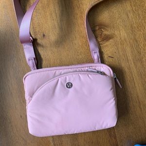 LULULEMON Curved Lines Crossbody Bag In Pink- never used